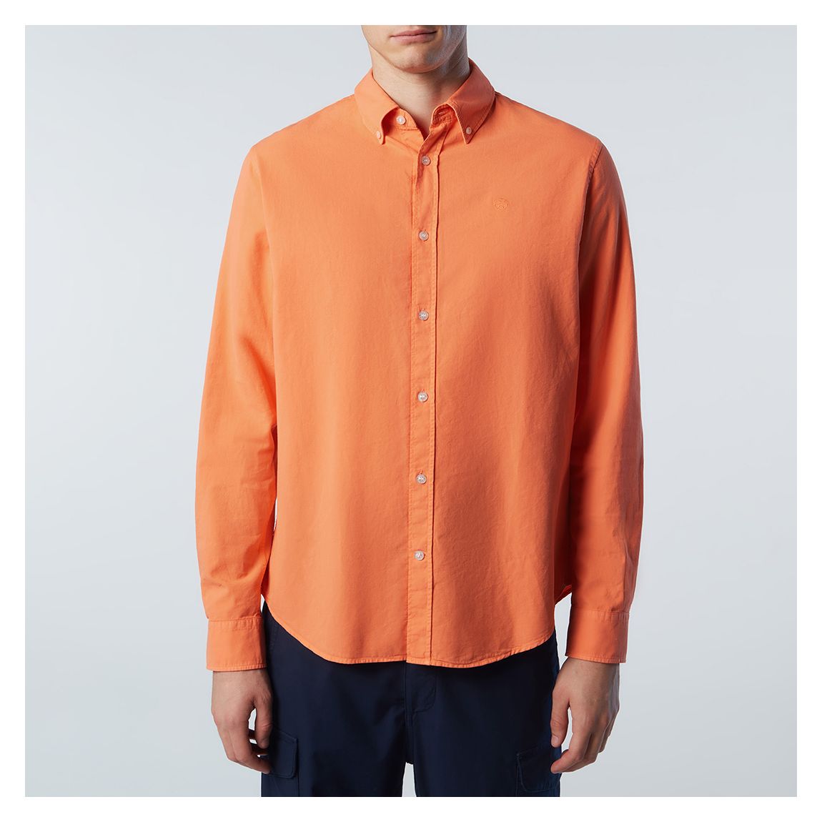 Orange Cotton Long Sleeved Shirt main product photo