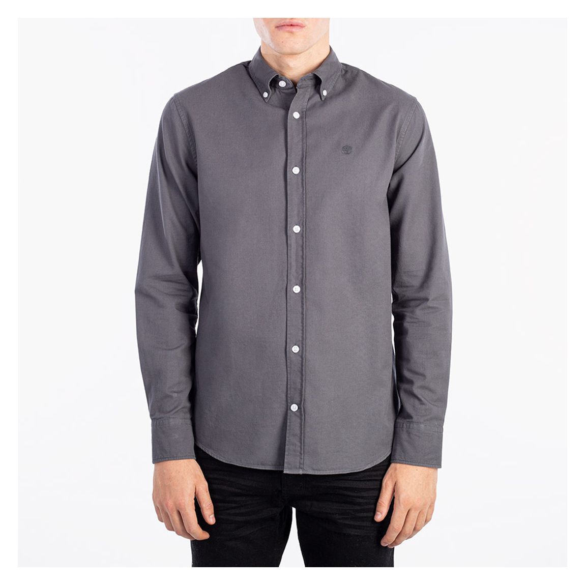 Grey Cotton Long Sleeved Shirt main product photo