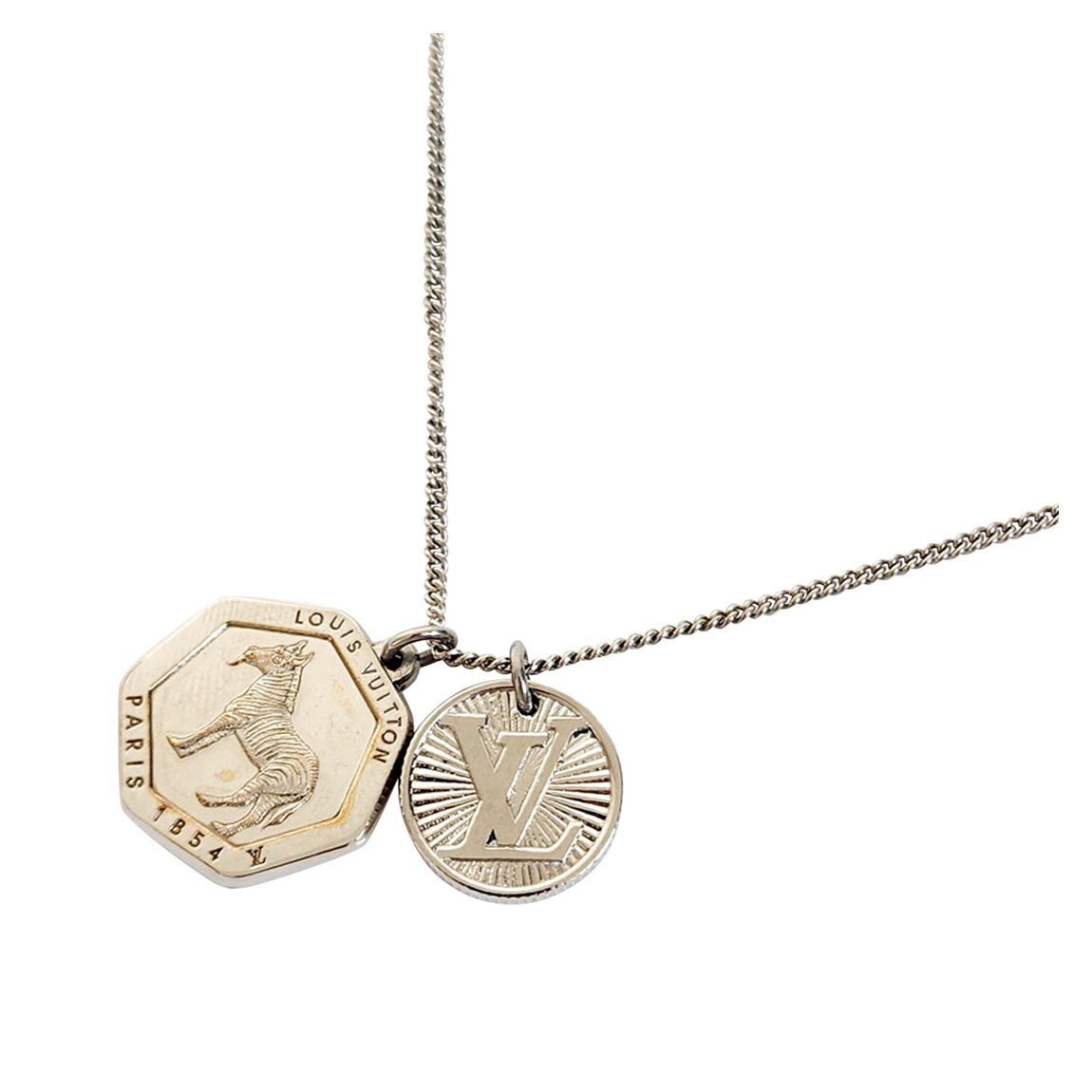 Louis Vuitton Silver Savane Necklace- AB main product photo