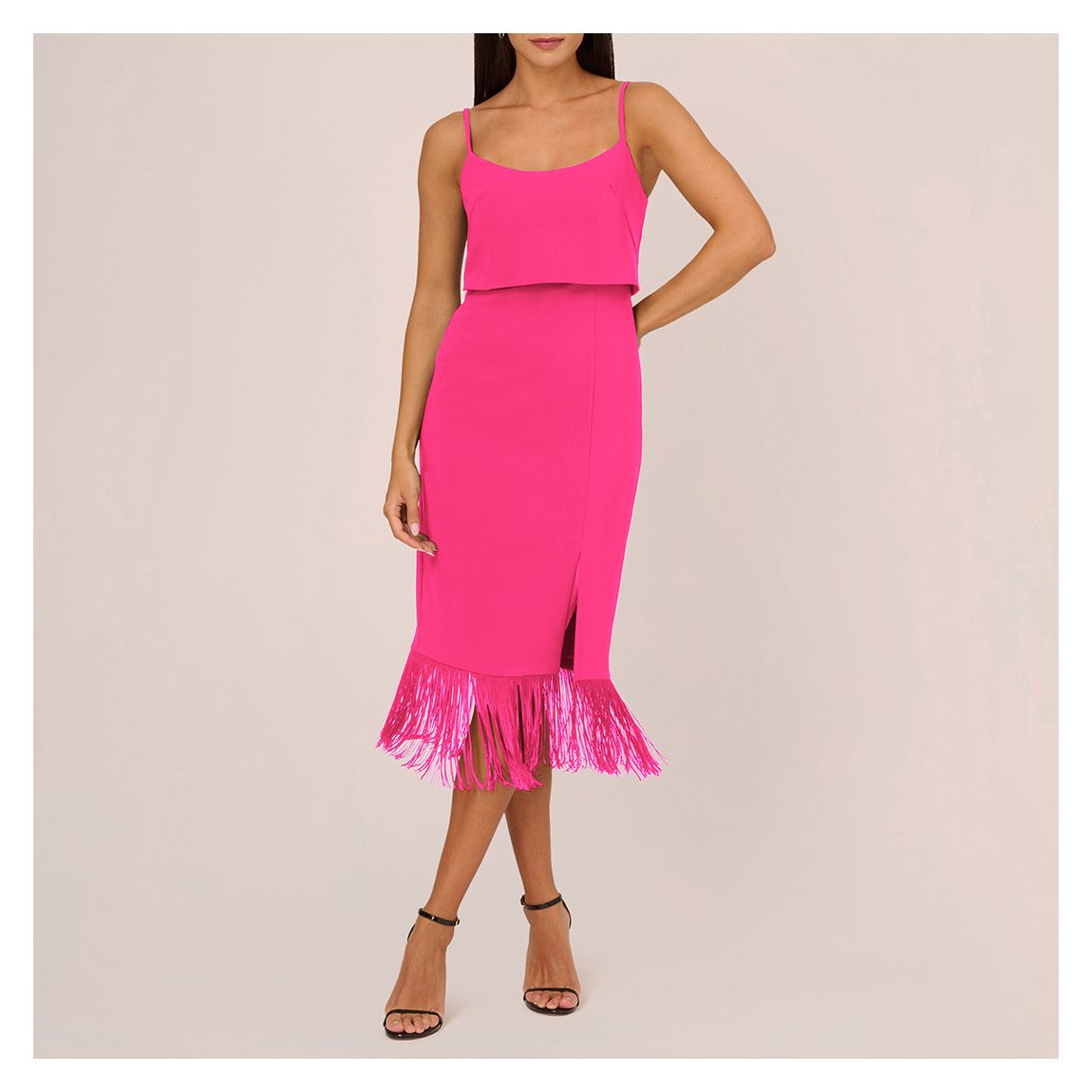 Pink Crepe Midi Dress main product photo