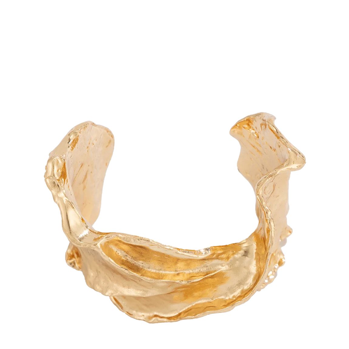 18K Gold Hammer Twist Cuff Bangle main product photo