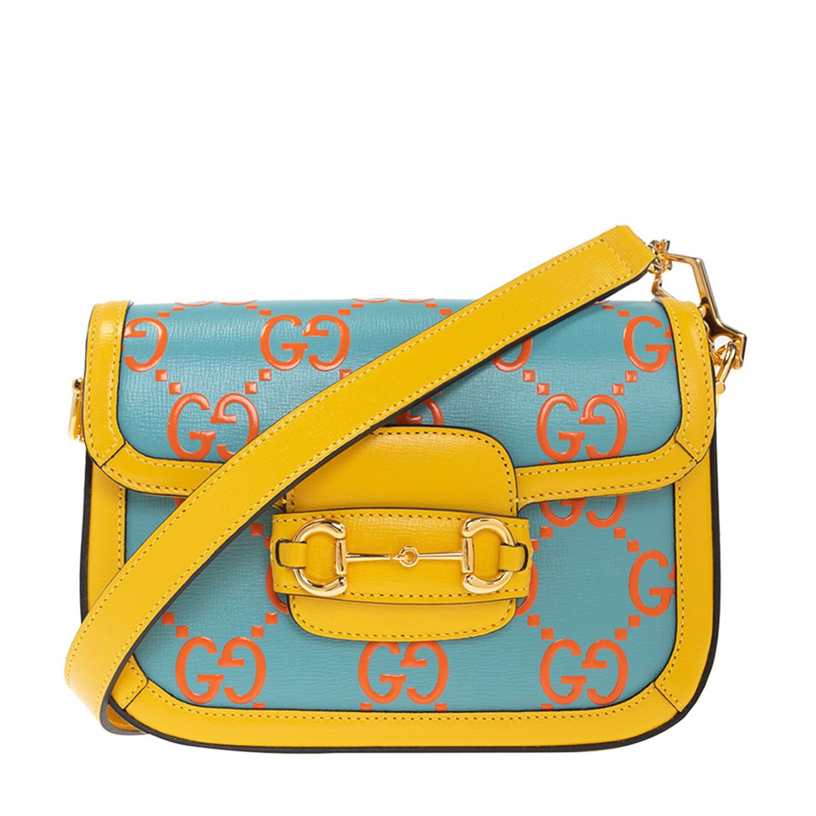Gucci Blue Horsebit 1955 Leather Crossbody Bag main product photo