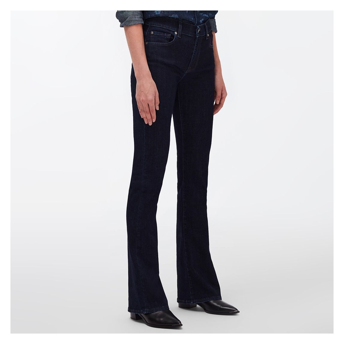 Dark Blue Bootcut Stretch Jeans main product photo
