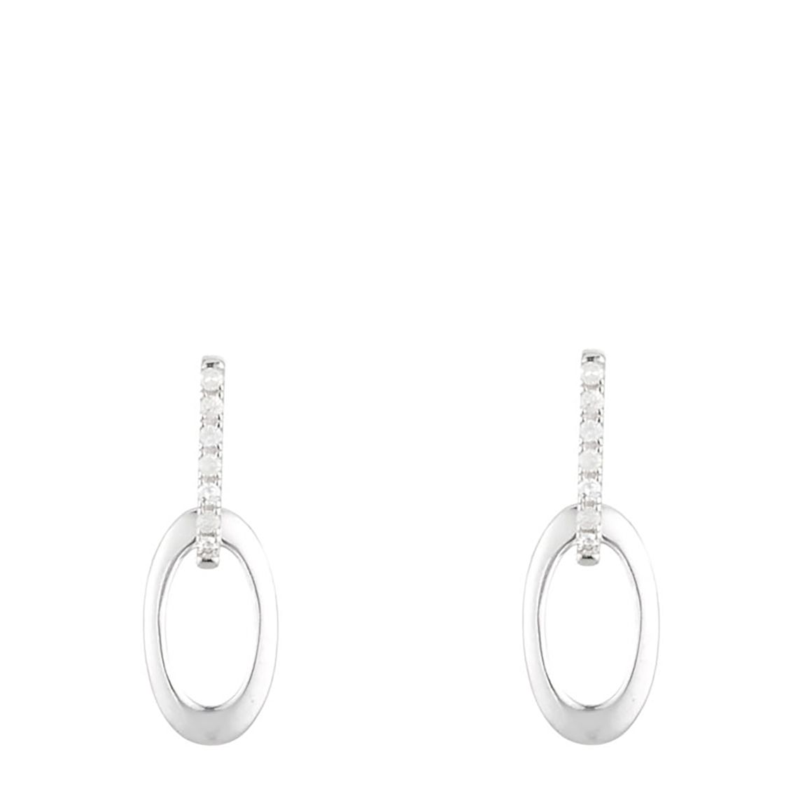 Silver "Bari" Diamond Earrings main product photo