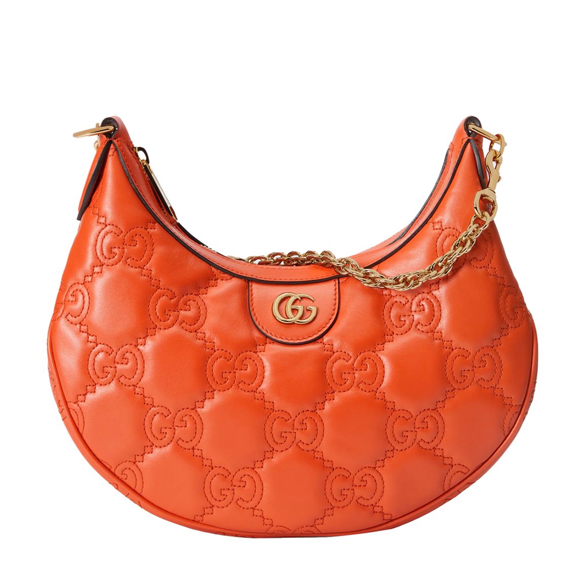 Gucci Orange Matelassé Small Shoulder Bag main product photo