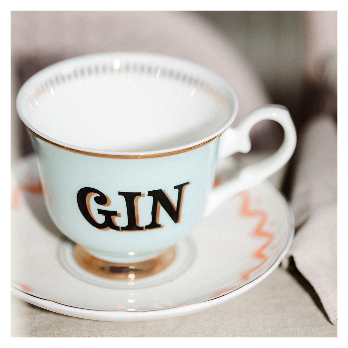 Gin Teacup & Saucer in Gift Box main product photo