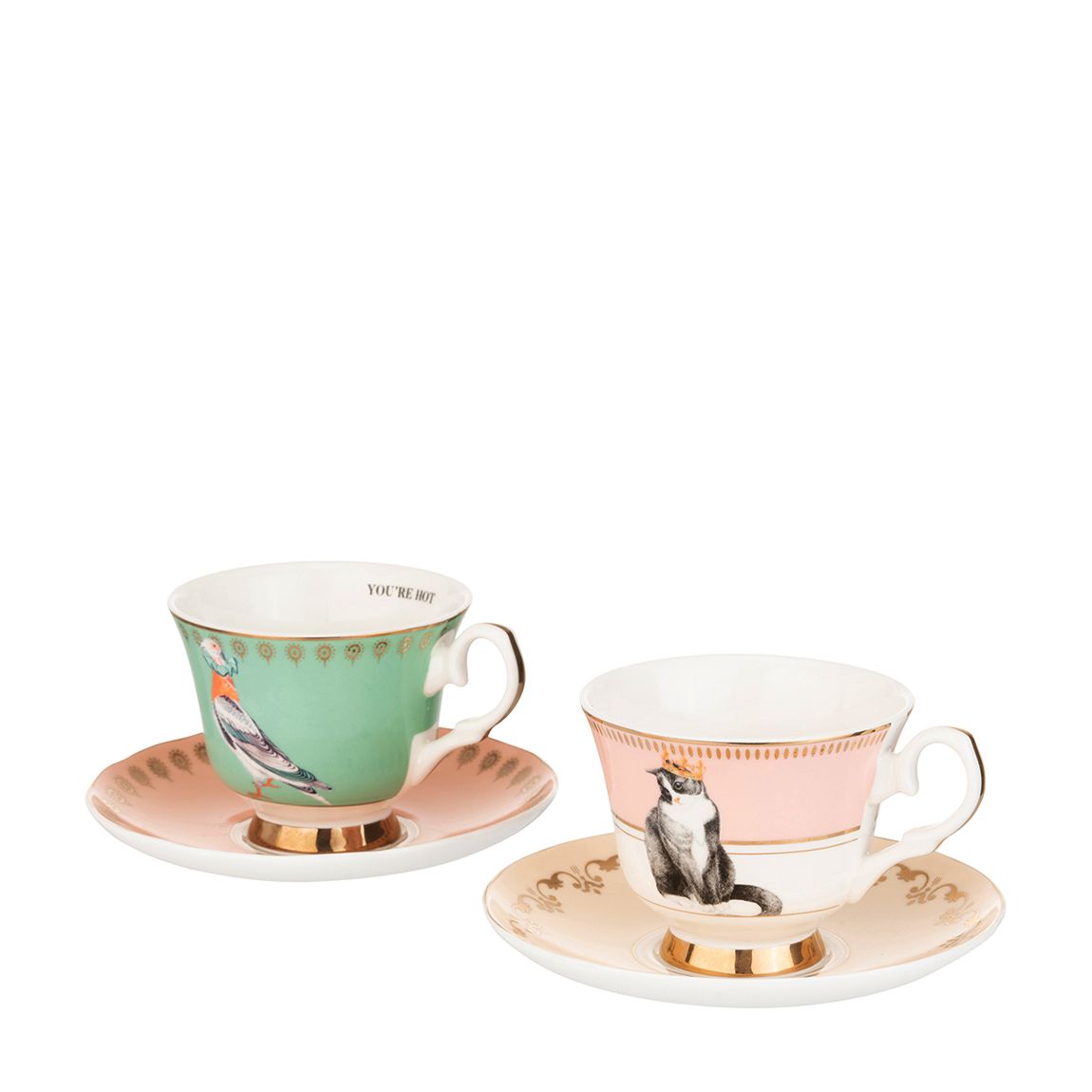 Set of 2 Best of British Teacup & Saucers in Gift Box main product photo