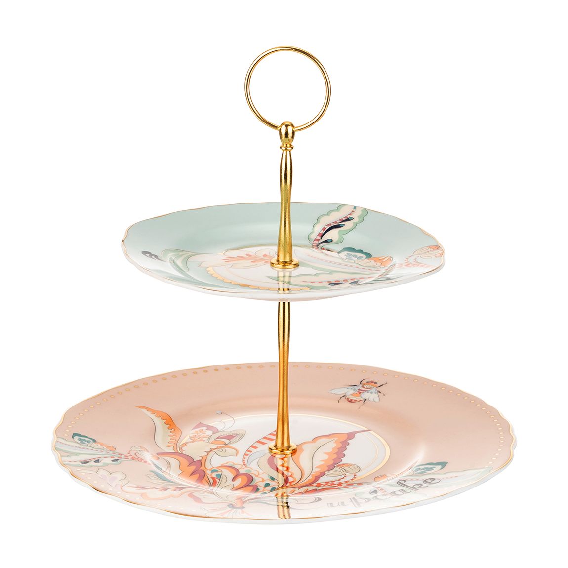 Floral 2 Tier Cake Stand in Gift Box main product photo