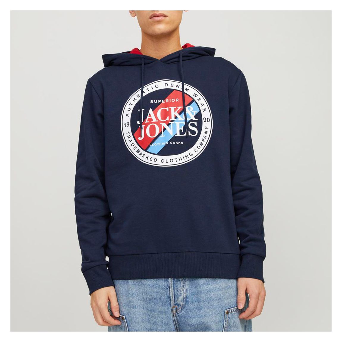 Navy Blazer Cotton Blend Hoodie main product photo