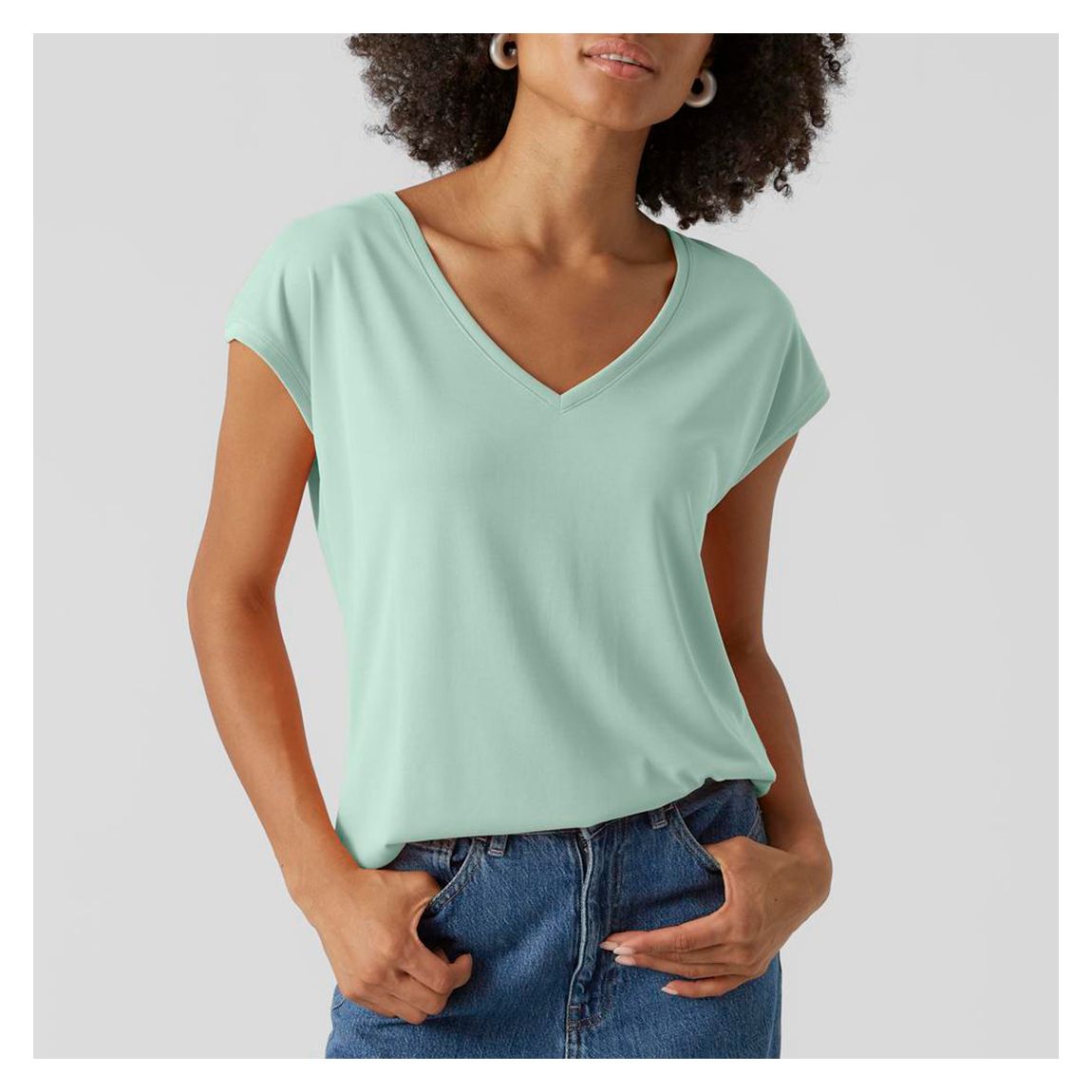 Silt Green V-Neck T-Shirt main product photo