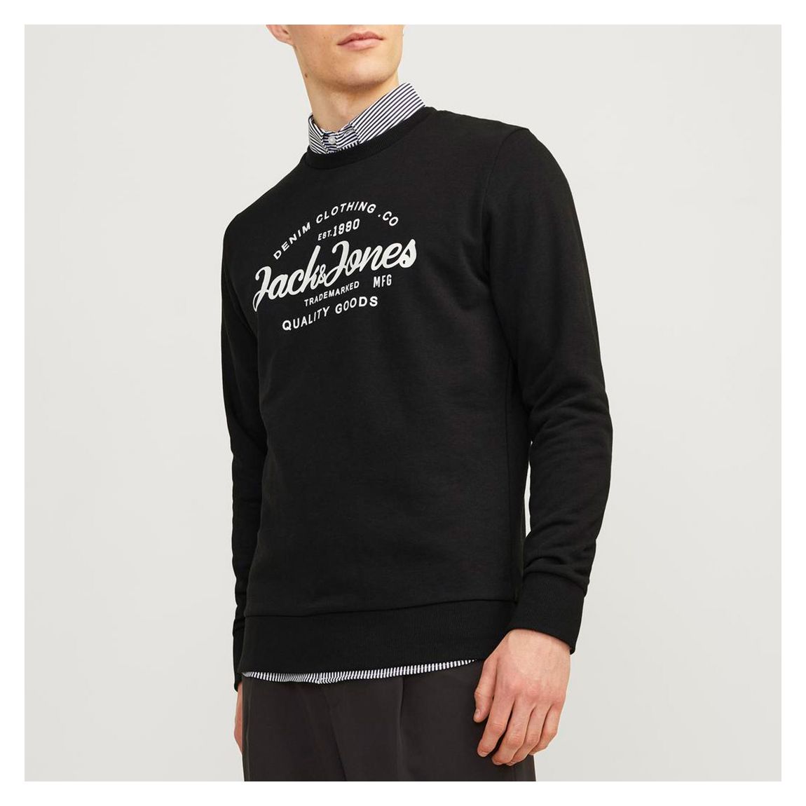 Black Cotton Blend Hoodie main product photo
