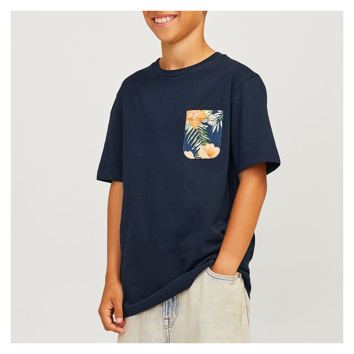 Navy Blazer Pocket Cotton T-Shirt main product photo