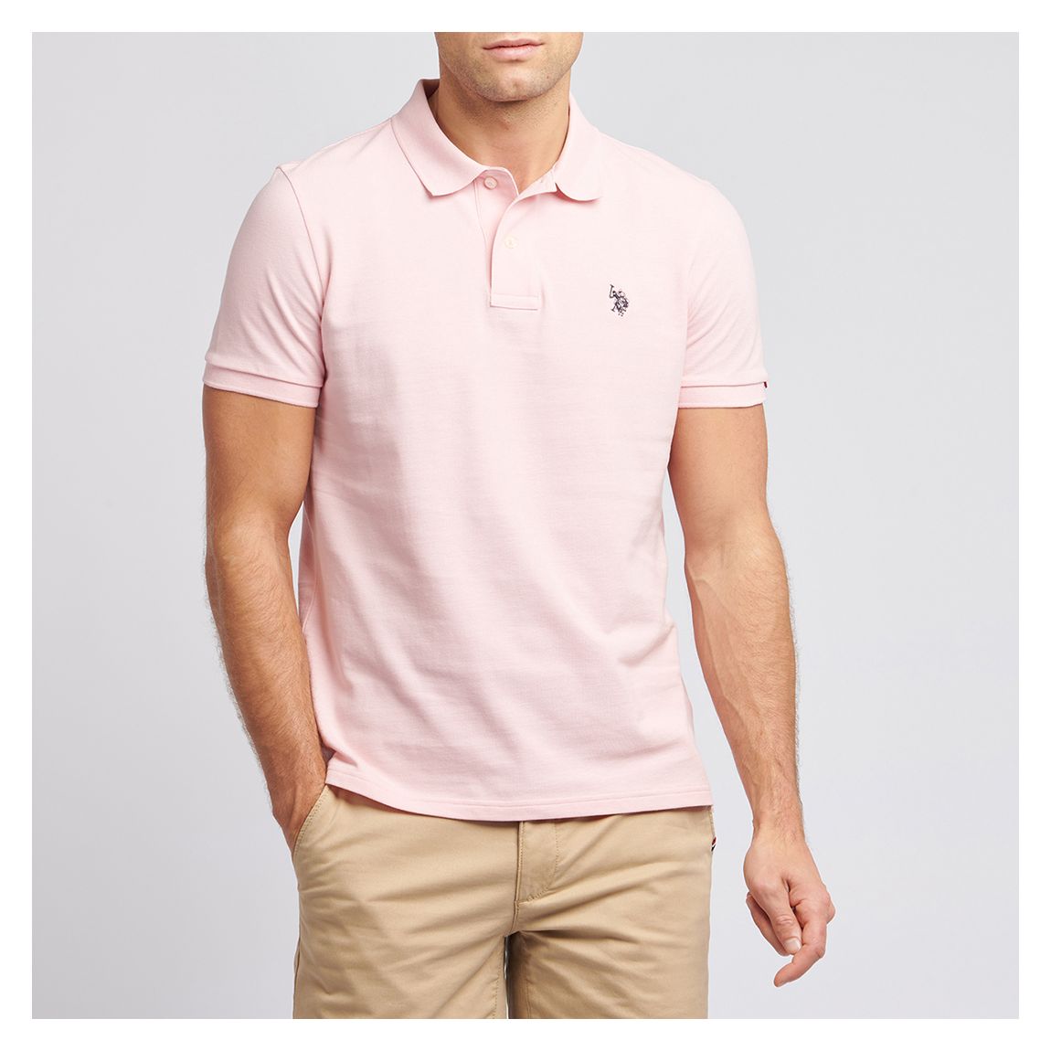 Pink Pique Cotton Polo Shirt main product photo