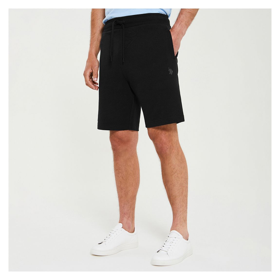Black Cotton Sweat Shorts main product photo