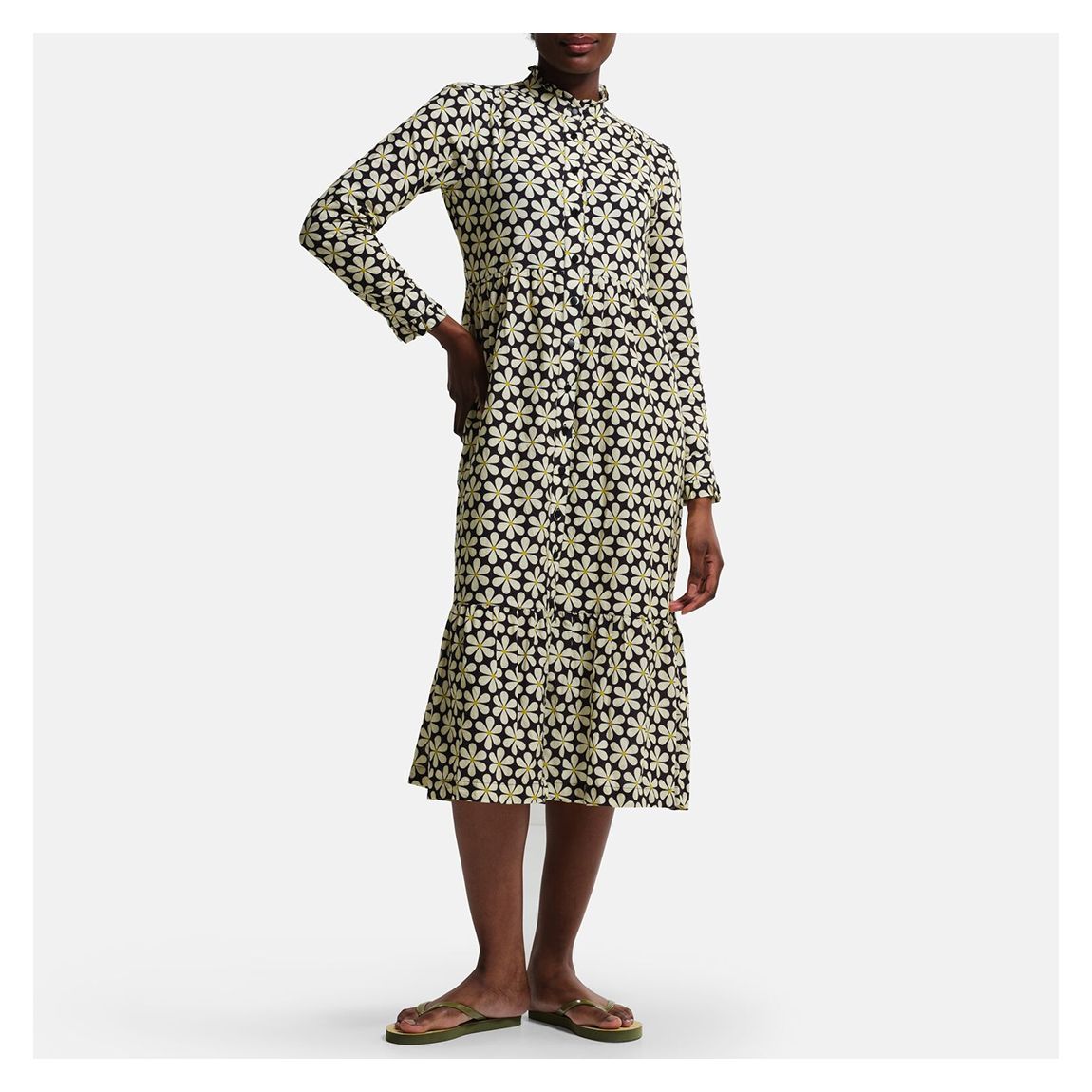 Black Orla Kiely Cotton Dress main product photo
