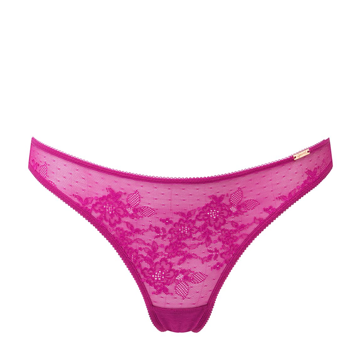 Pink Glossies Lace Thong main product photo