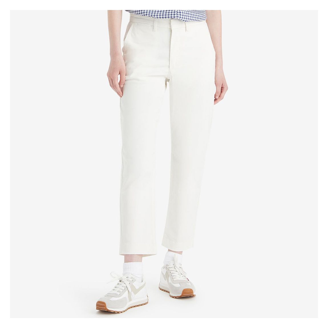 White Essential Cotton Blend Chinos main product photo
