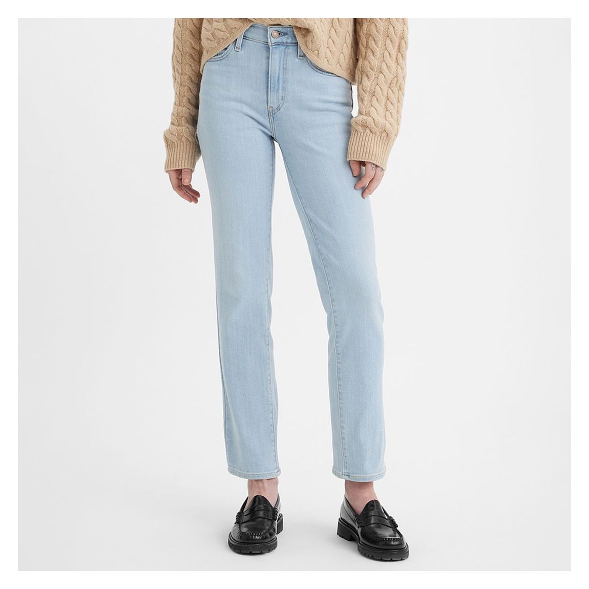Light Blue 724™ High Rise Straight Stretch Jeans main product photo