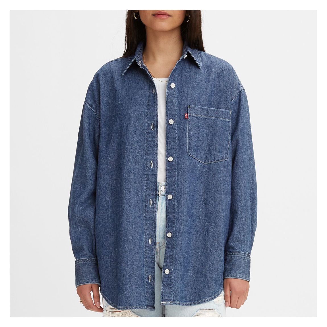 Denim Nola Cotton Blend Shirt main product photo