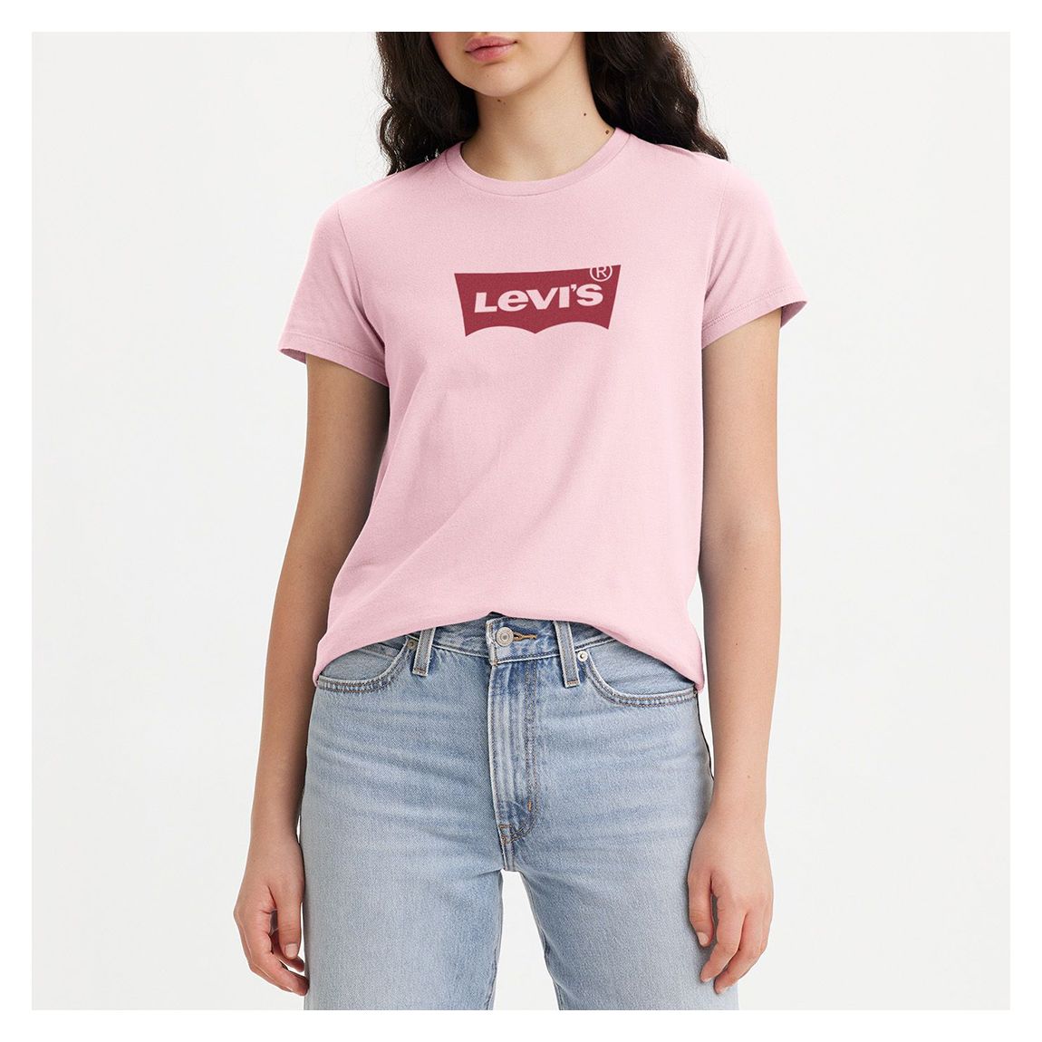 Chalk Pink Perfect Chest Logo Cotton T-Shirt main product photo
