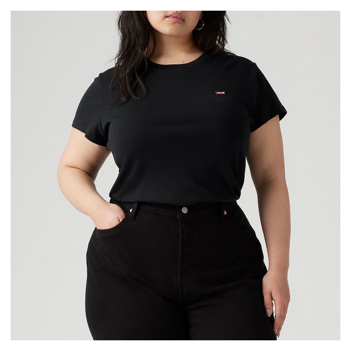 Plus Black Cotton T-Shirt main product photo