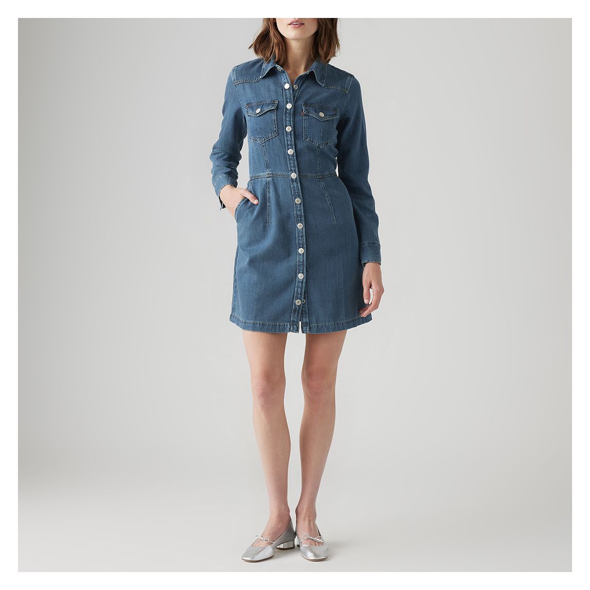 Dark Denim Otto Western Mini Dress main product photo