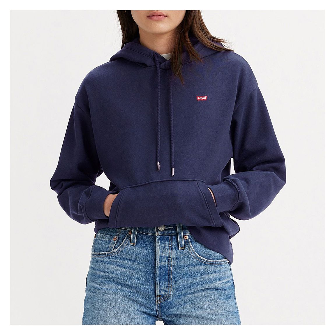 Dark Blue Standard Cotton Hoodie main product photo
