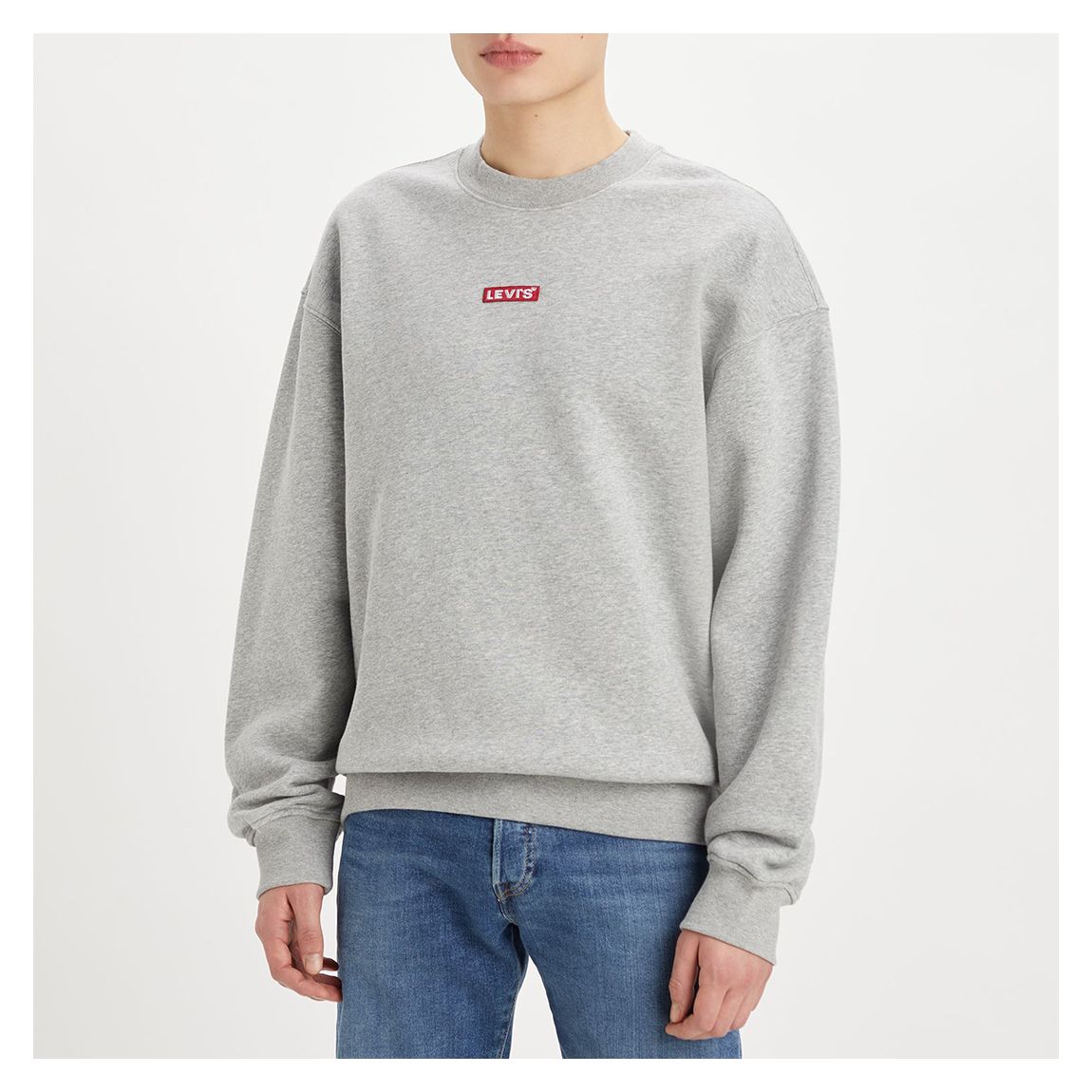 Grey Tab Logo Cotton Blend Sweatshirt main product photo
