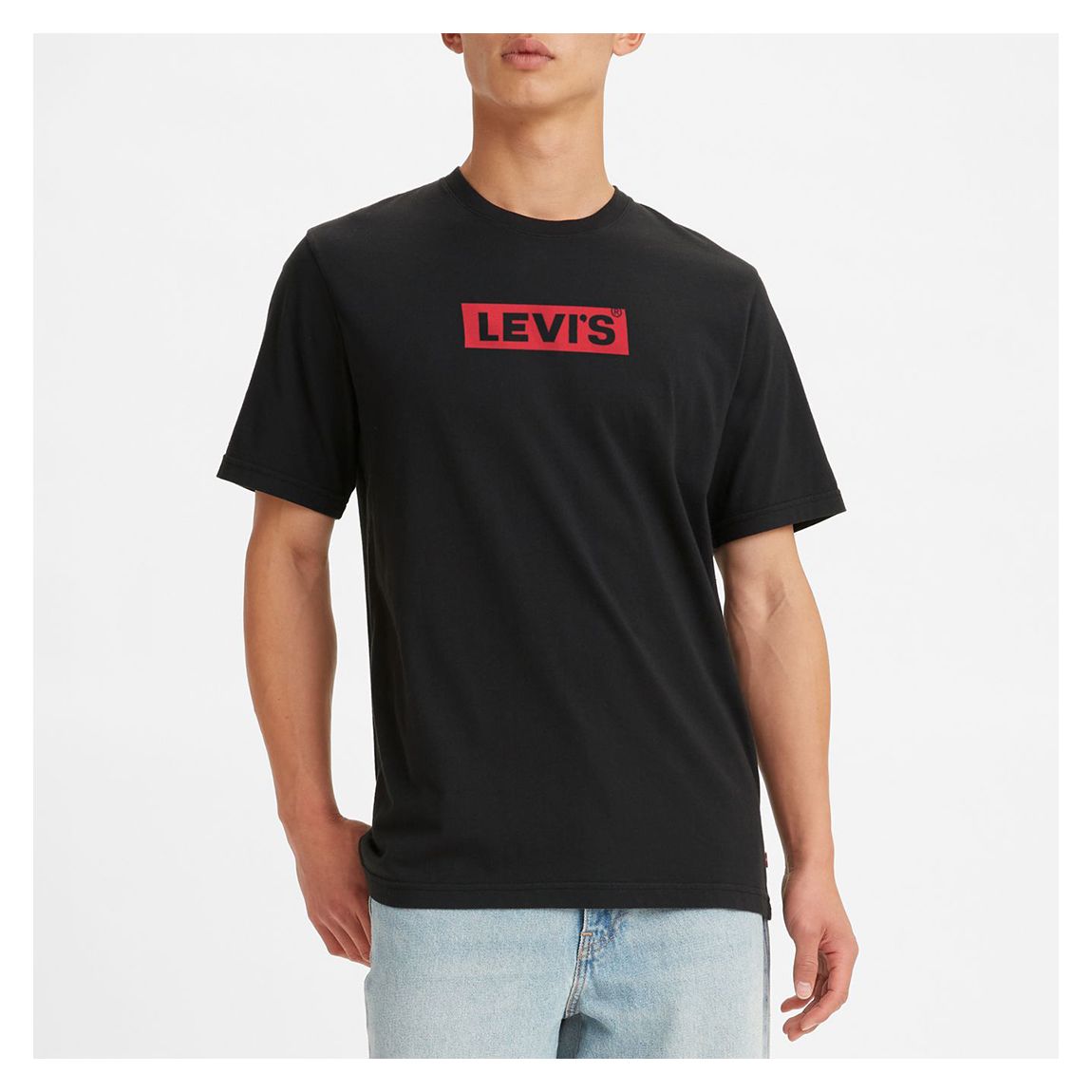 Black Boxtab Logo Relaxed Cotton T-Shirt main product photo