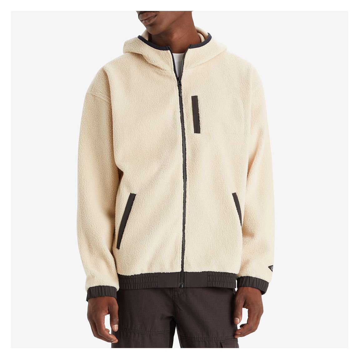 Tan Hooded Sherpa Hoodie main product photo