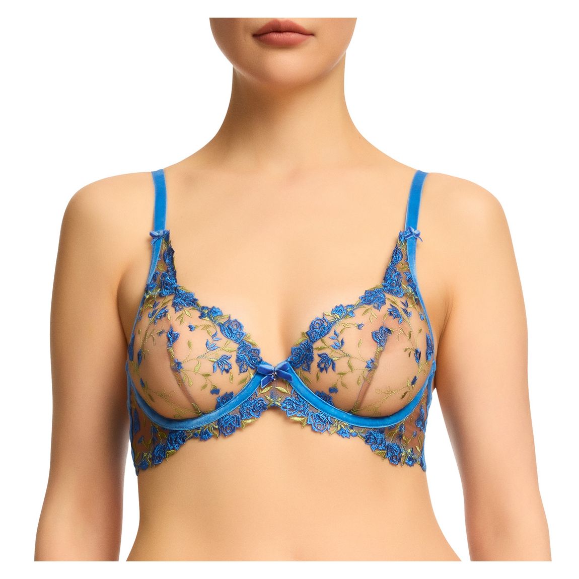 Blue Rosewyn Plunge Bra main product photo