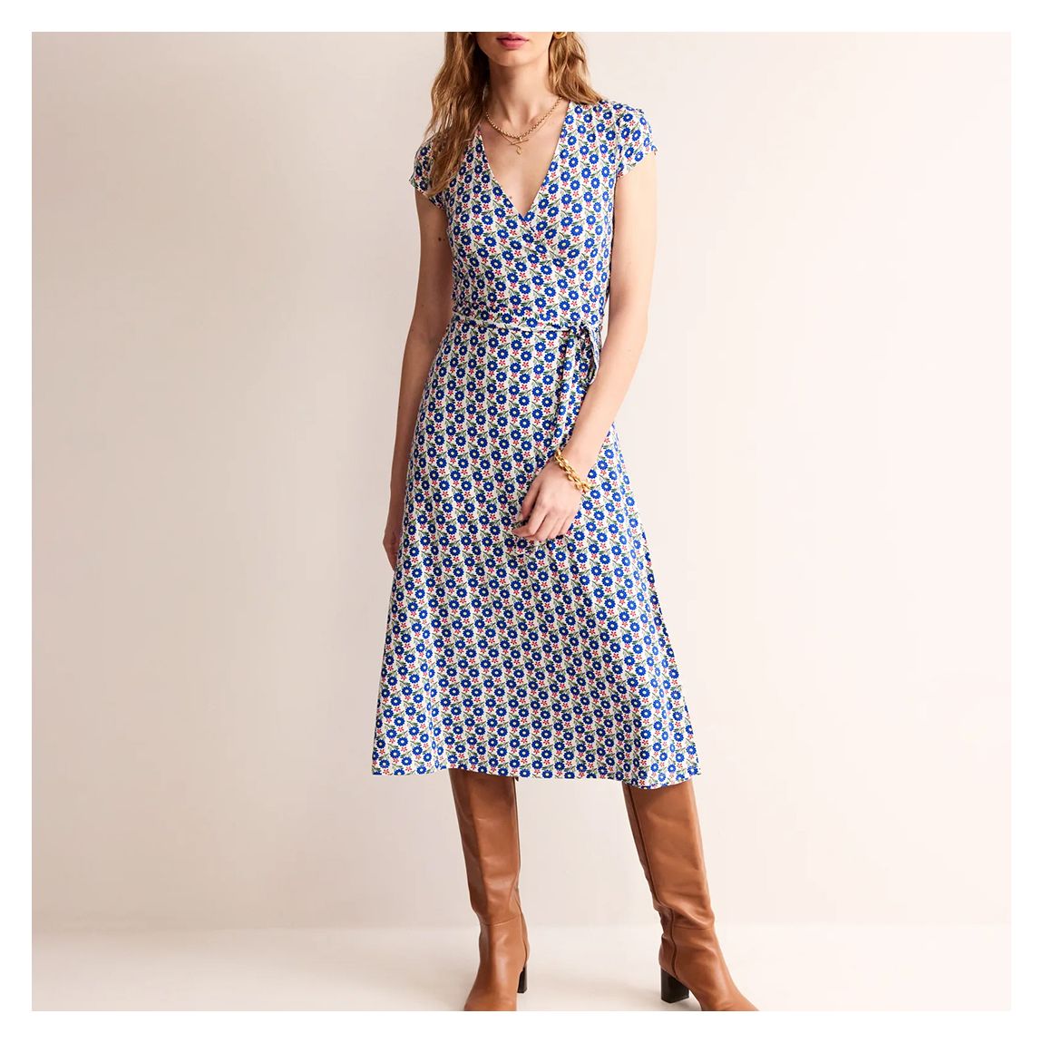 Blue Joanna Wrap Dress main product photo