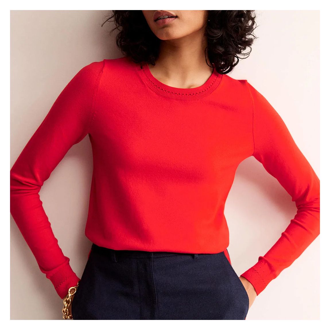 Red Catriona Cotton Jumper main product photo