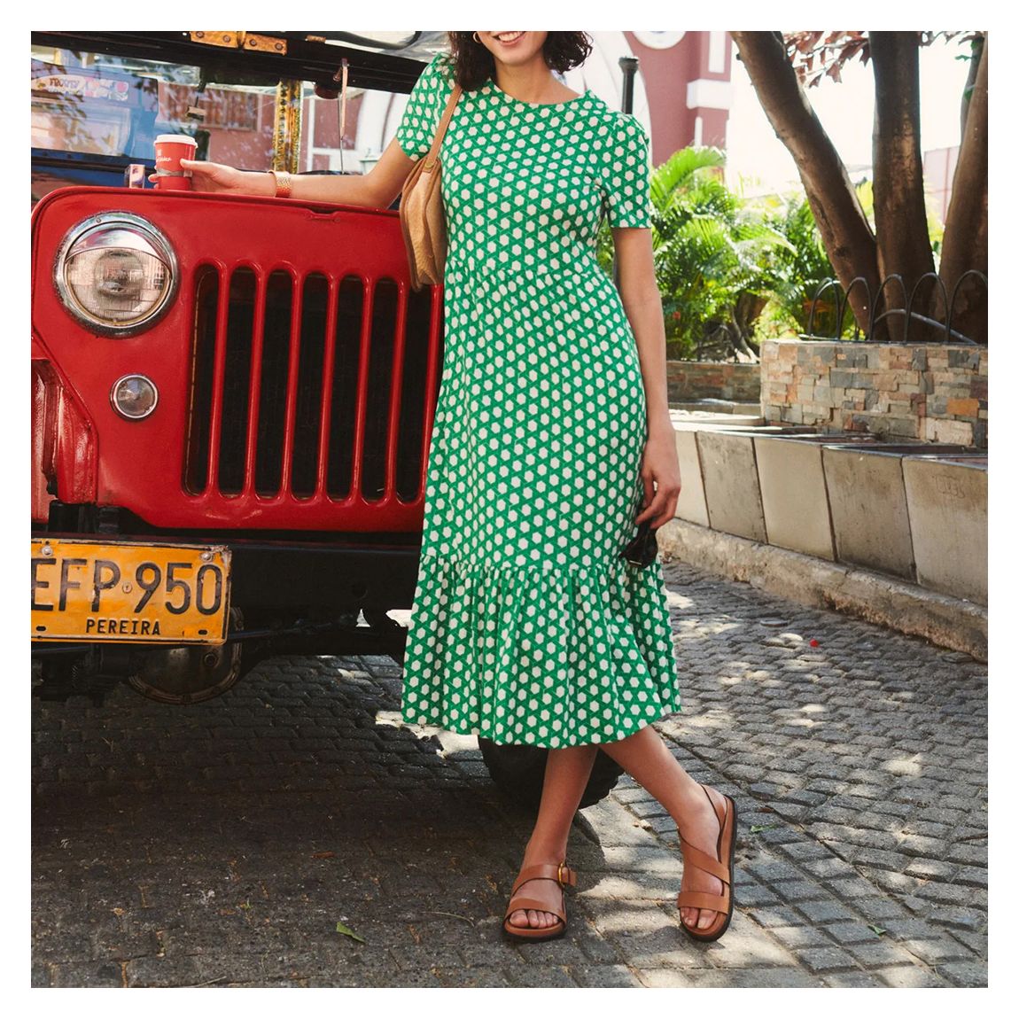 Green Emma Midi Dress main product photo
