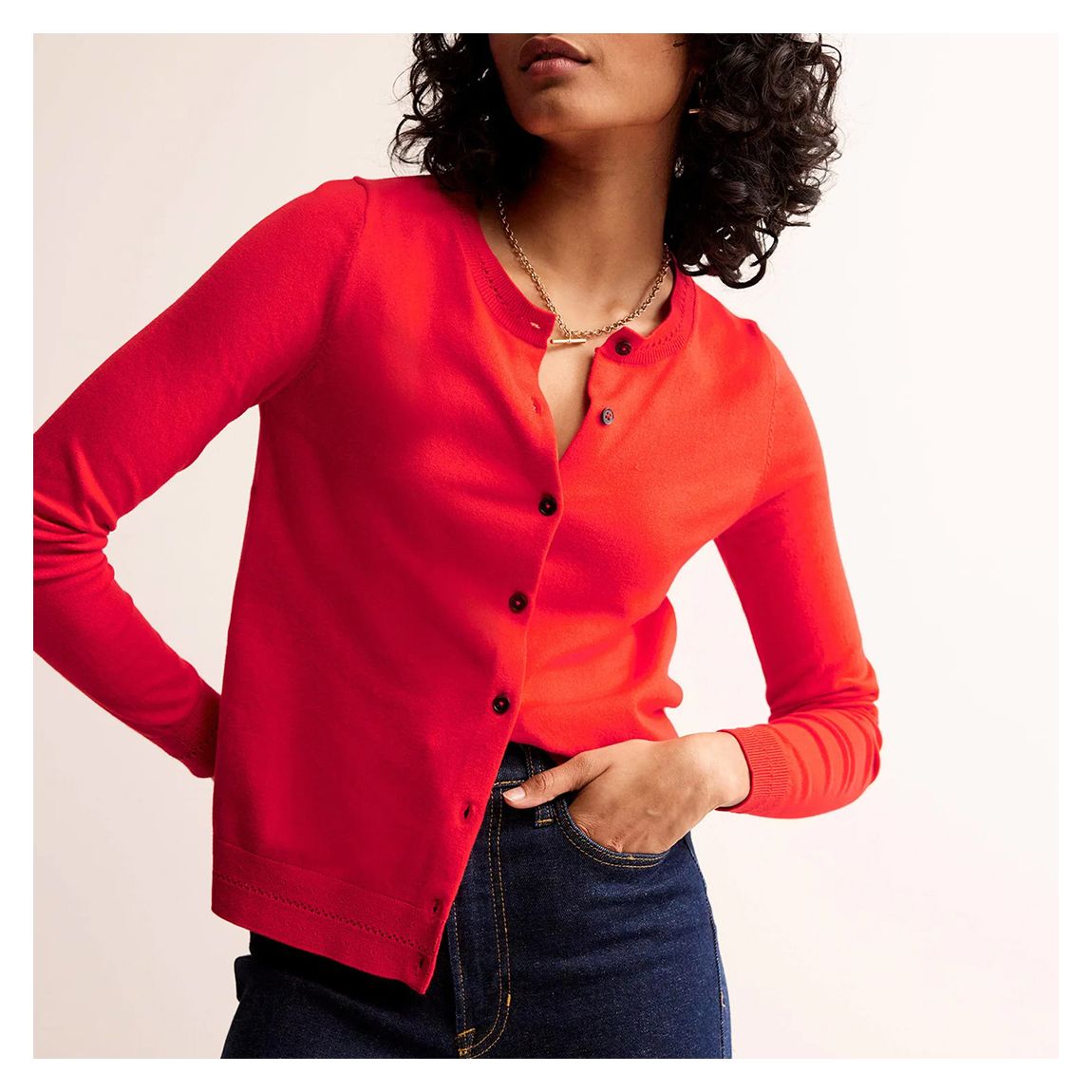 Red Catriona Cardigan main product photo