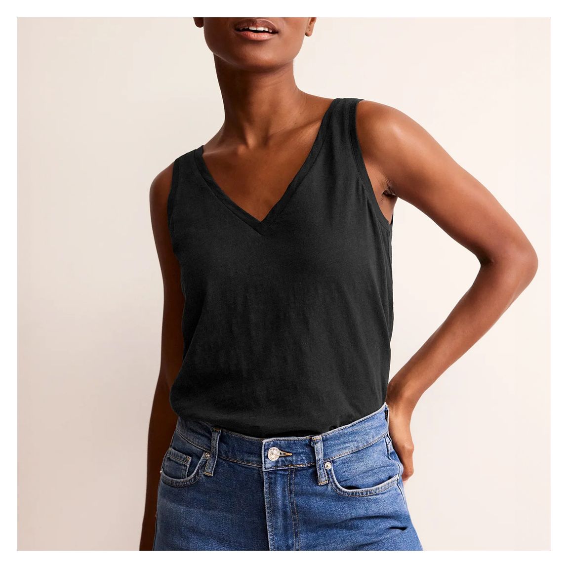 Black Cotton Vest main product photo