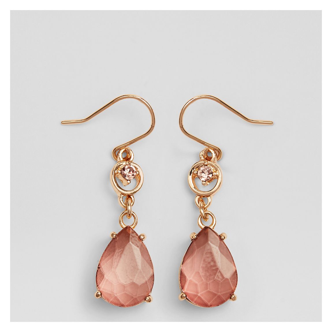 Witney Pink Crystal Drop Earrings main product photo