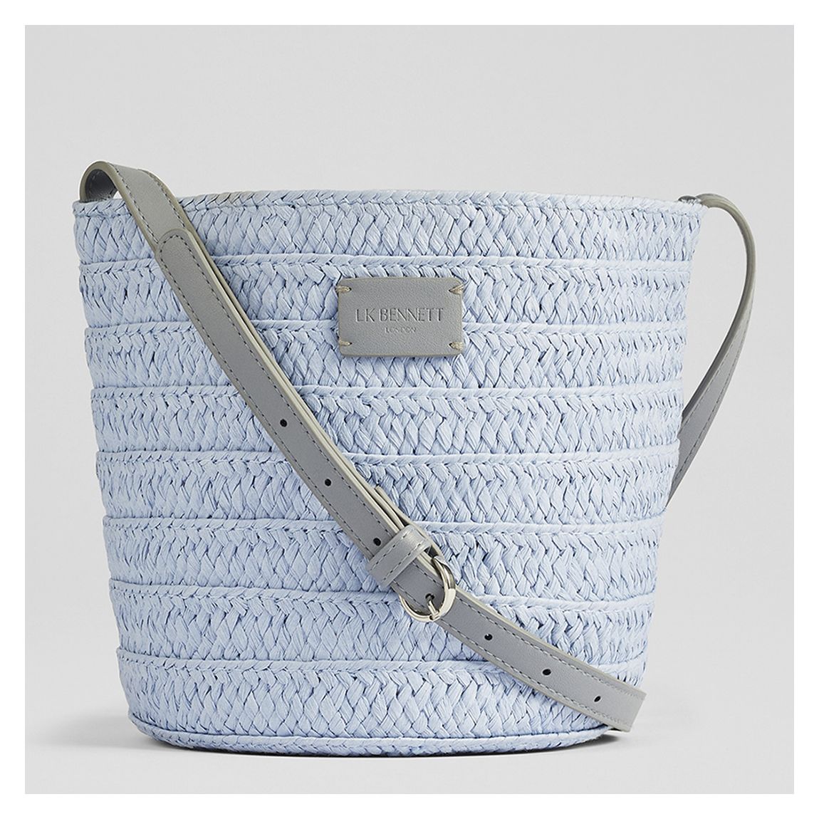 Mandy Blue Raffia Bucket Bag main product photo