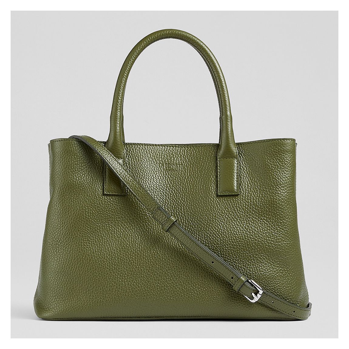 Lilita Green Grainy Leather Tote Bag main product photo