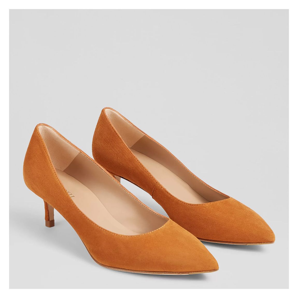 Orange Suede Audrey Kitten Court Heels main product photo