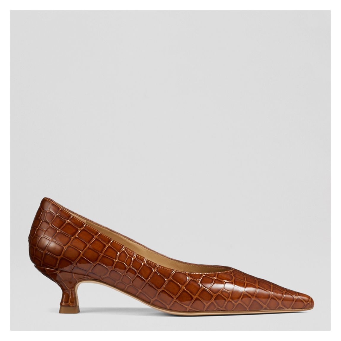 Brown Leather Dakota Closed Court Heels main product photo