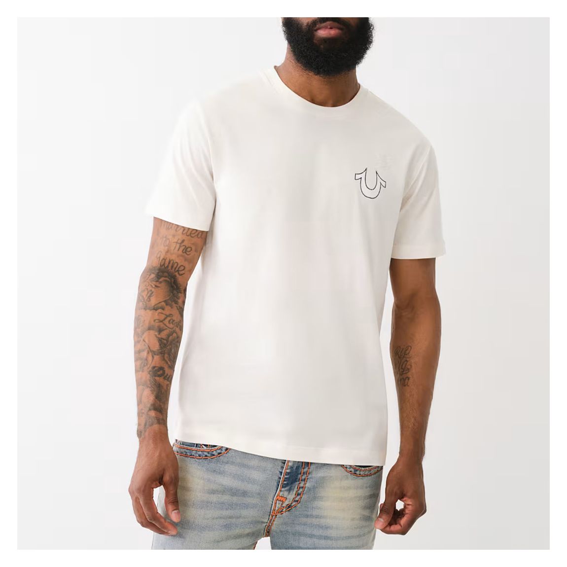 White Flocked Vintage Logo T-Shirt main product photo