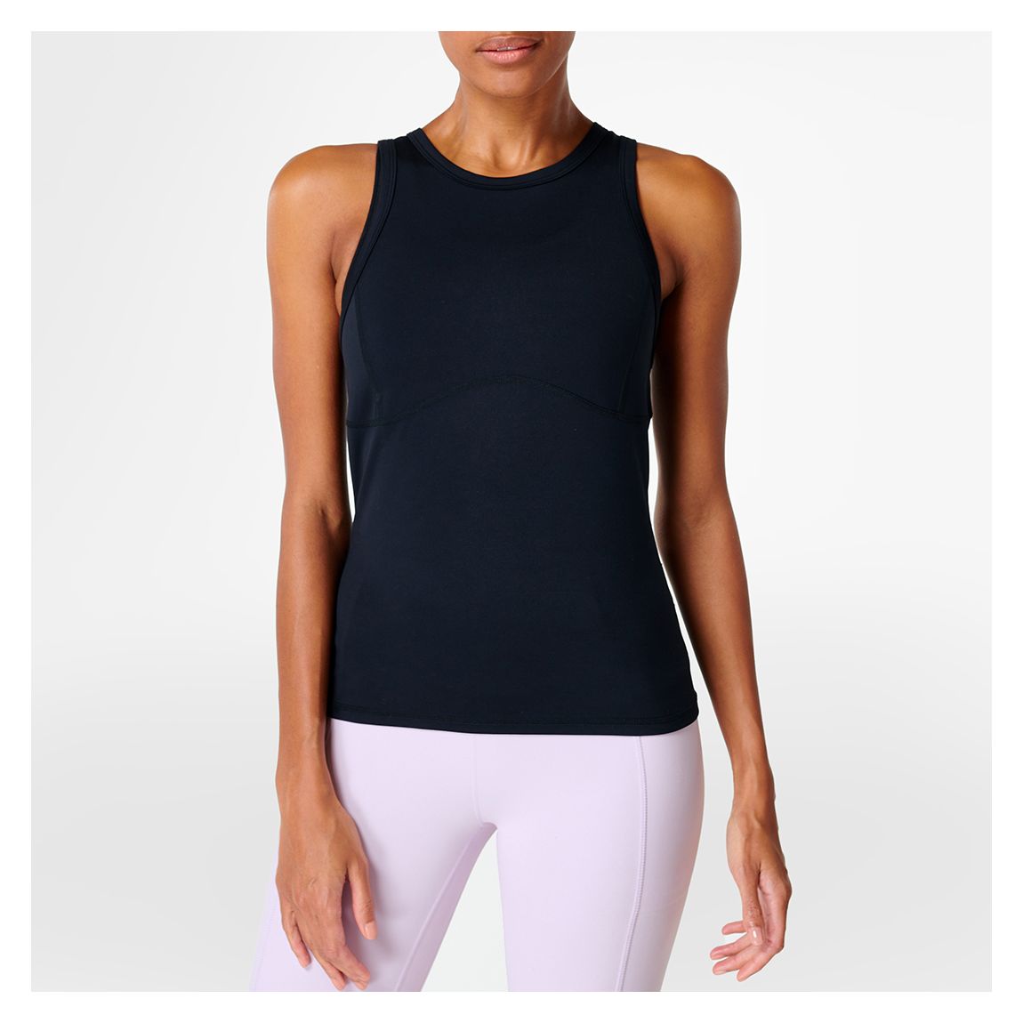 Black All Day Racer Back Tank Top main product photo