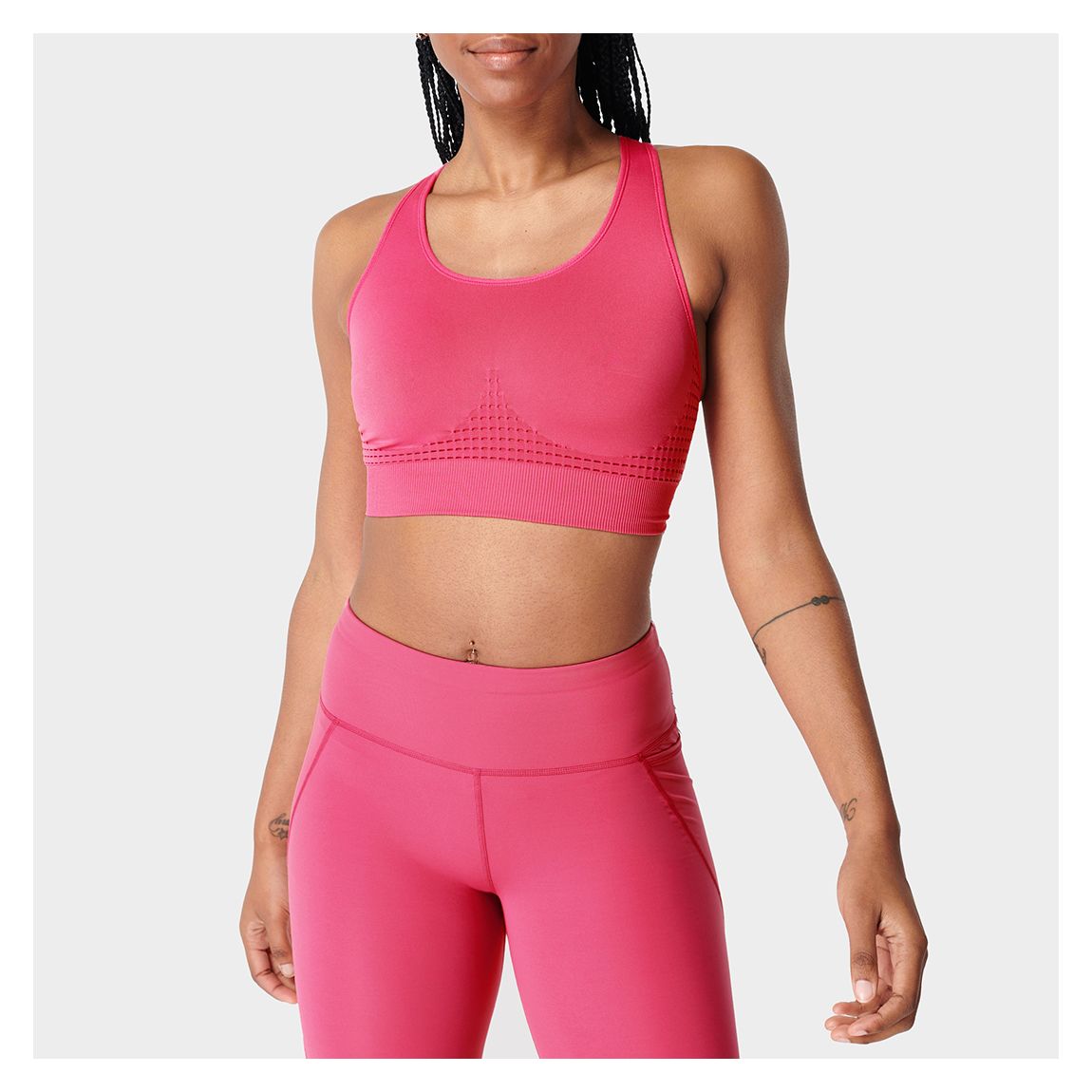Dahlia Pink Stamina Sports Bra main product photo
