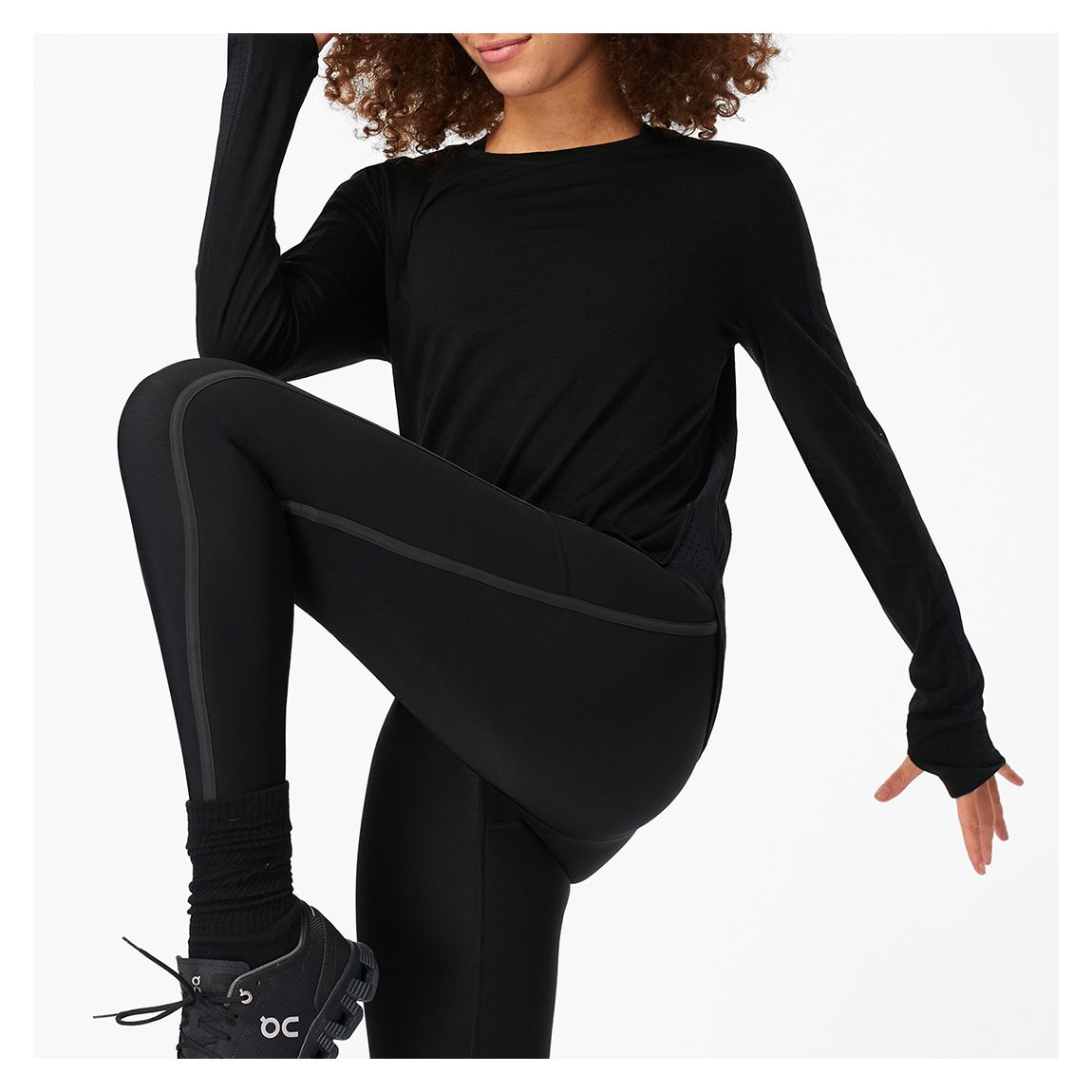 Breeze Merino Running Top - Black main product photo