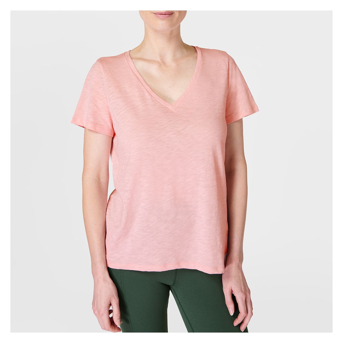 Soft Pink Refresh V-Neck T-Shirt main product photo