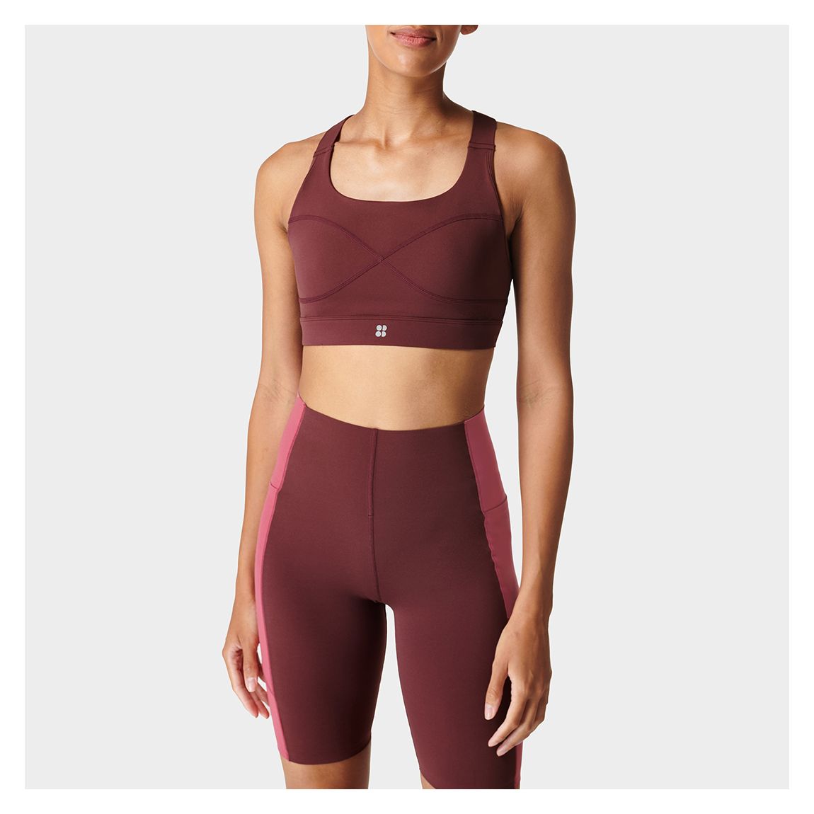 Umbra Red Power Medium Impact Sports Bra main product photo