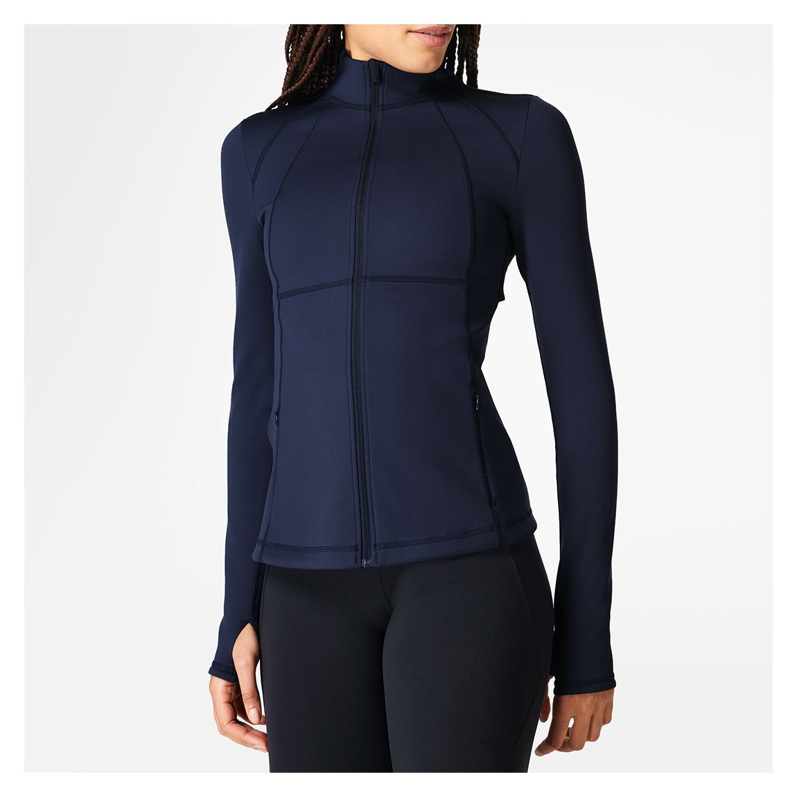 Navy Blue Power Boost Workout Zip Through main product photo
