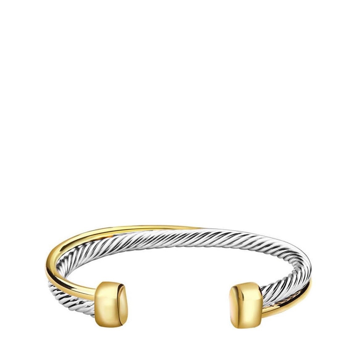 18K Gold Two Tone Cuff Bangle main product photo