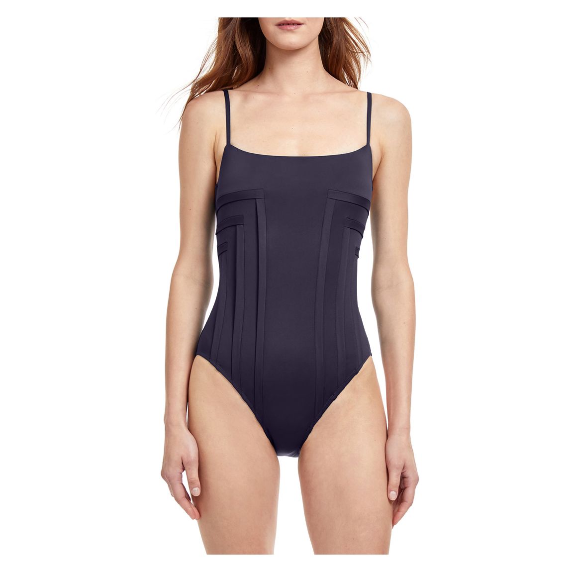 Black Paloma Shaped Square Neck One Piece Swimsuit main product photo